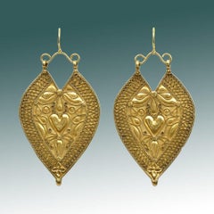 Grandi orecchini in oro 22kt dall'India