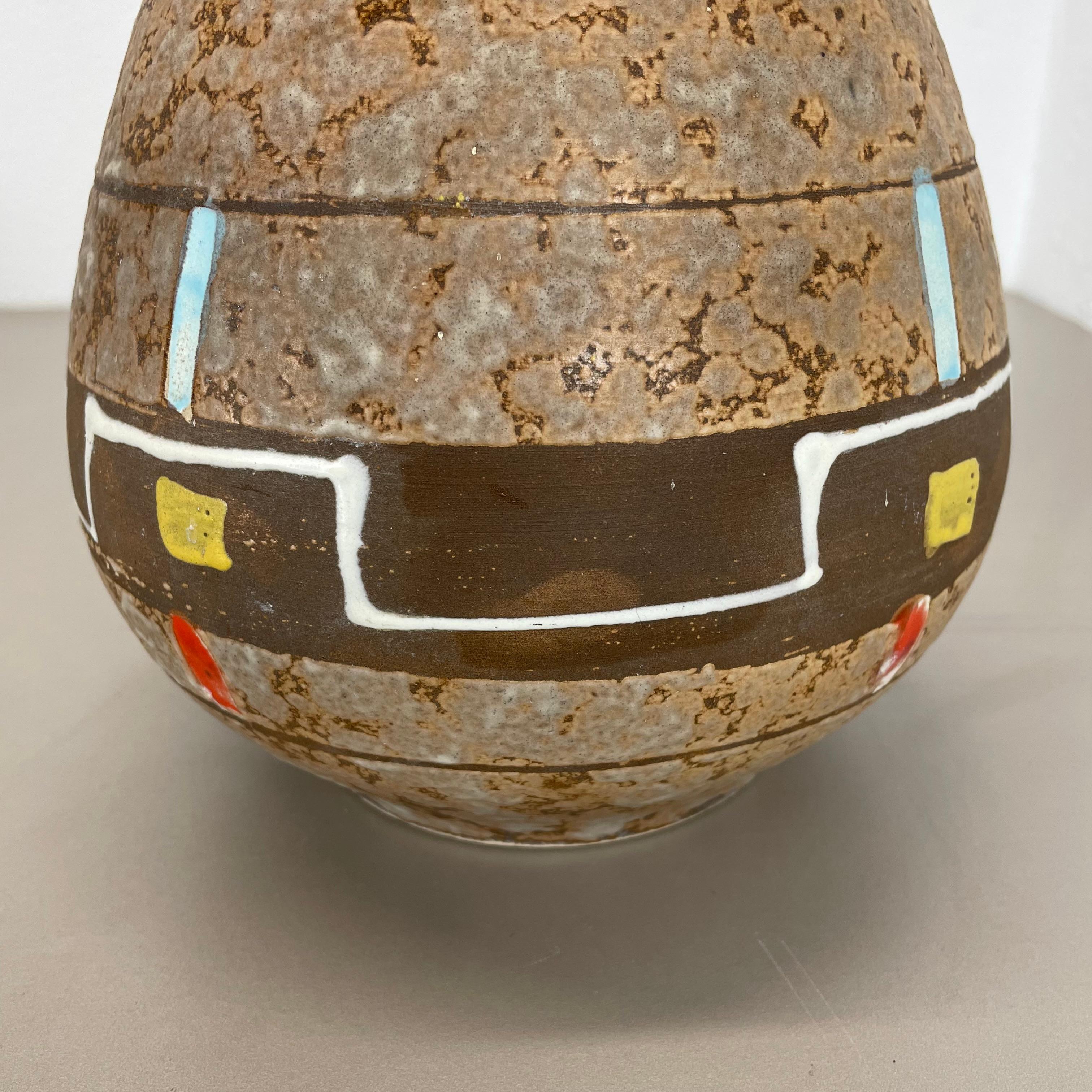 grande vaso di 23 cm in ceramica colorata Fat Lava di Scheurich, Germania, anni '50 in vendita 5
