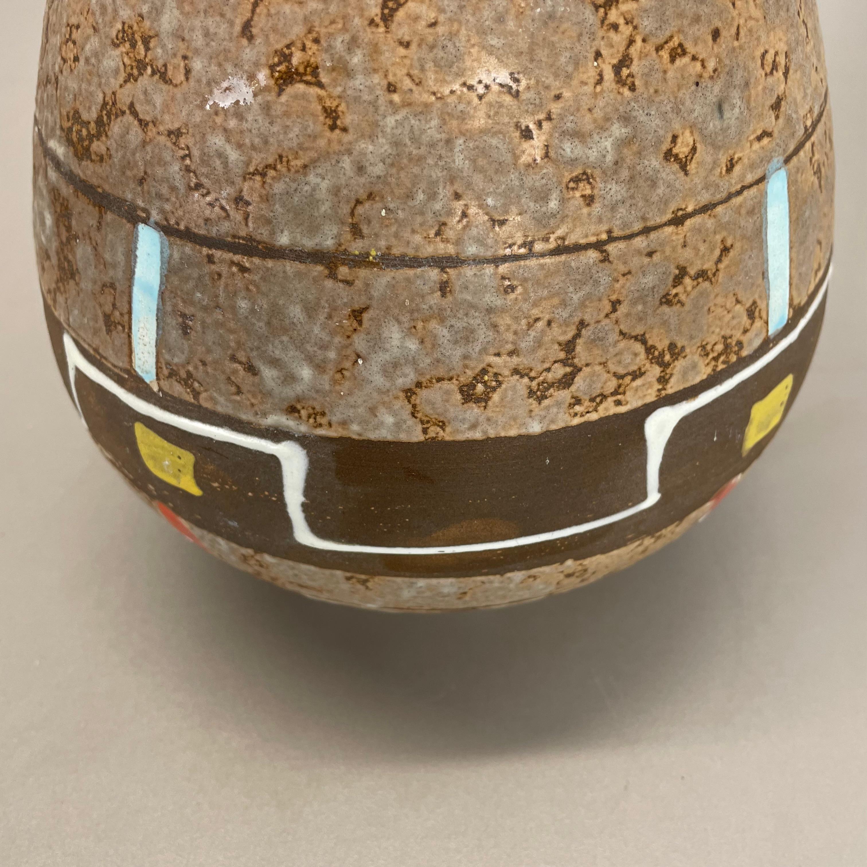 grande vaso di 23 cm in ceramica colorata Fat Lava di Scheurich, Germania, anni '50 in vendita 8