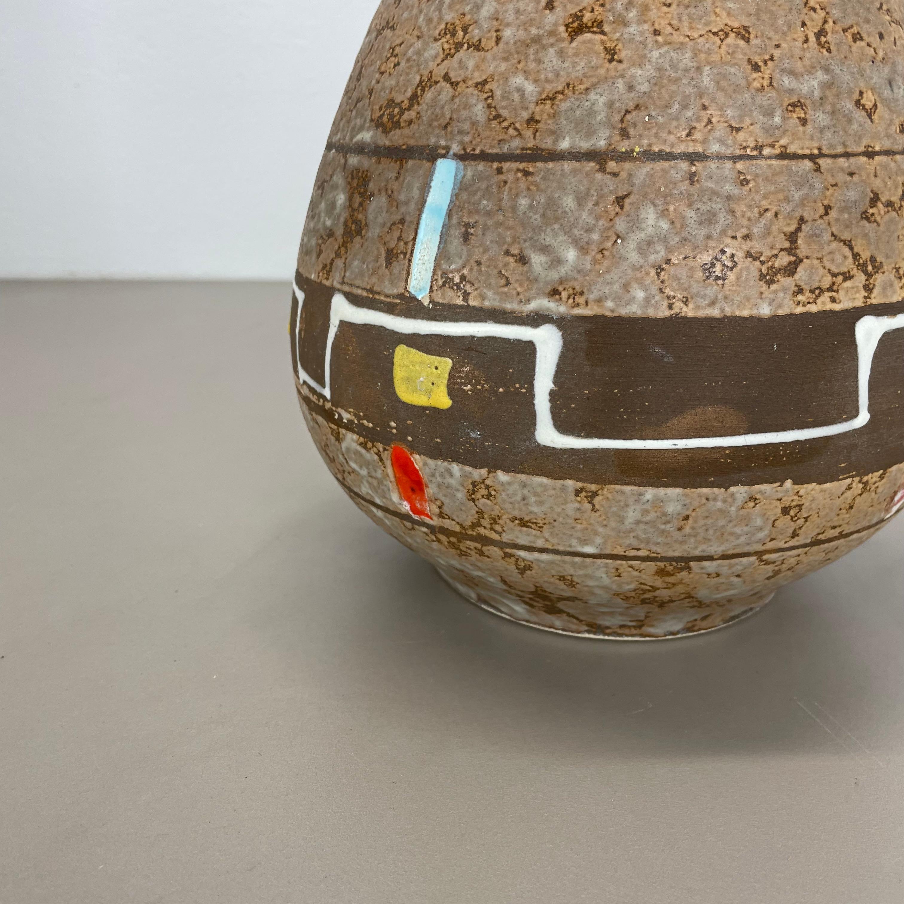 grande vaso di 23 cm in ceramica colorata Fat Lava di Scheurich, Germania, anni '50 in vendita 9
