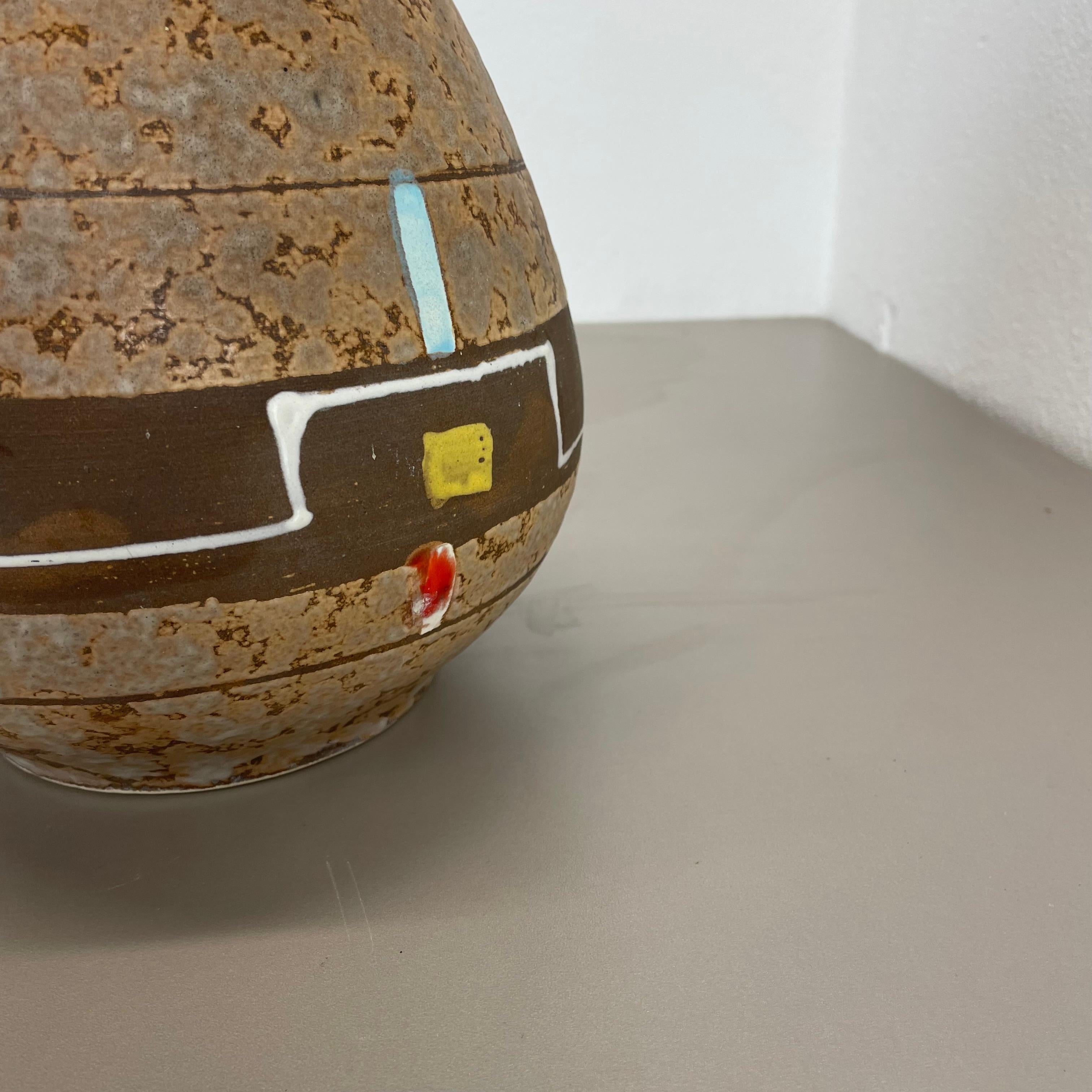 grande vaso di 23 cm in ceramica colorata Fat Lava di Scheurich, Germania, anni '50 in vendita 10