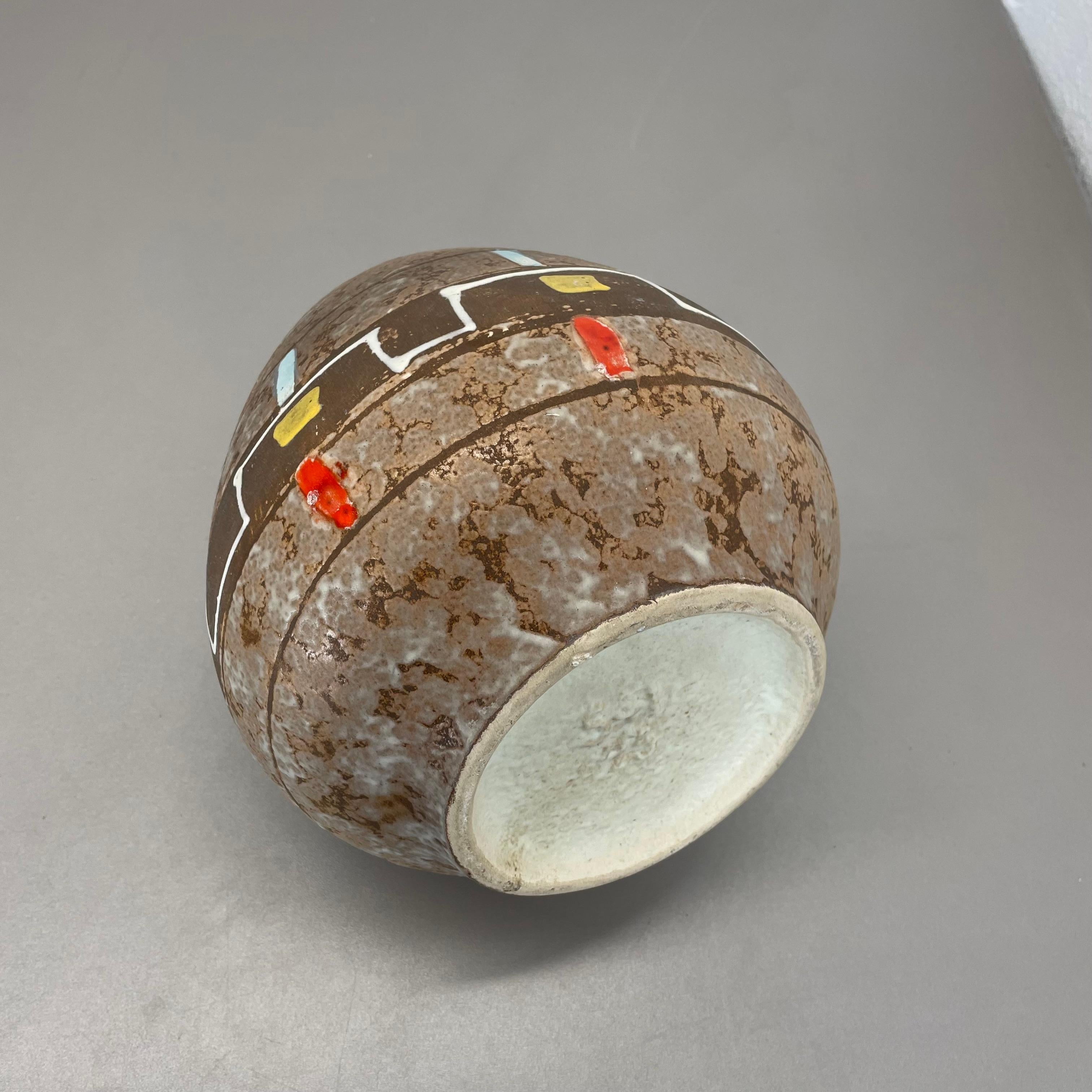 grande vaso di 23 cm in ceramica colorata Fat Lava di Scheurich, Germania, anni '50 in vendita 13