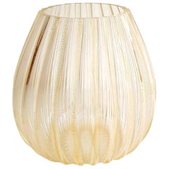 Large 24-Karat Gold Murano Glass Vase