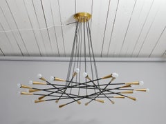Large 24 light Stilnovo 'Shanghi' style chandelier