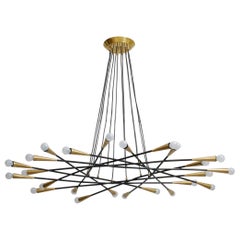 Grande lampadario a 24 luci in stile "Shanghi" di Stilnovo
