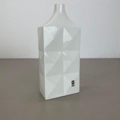 Large 24cm Modernist OP ART Vase Peter Müller for Sgrafo Modern, Germany 1960s