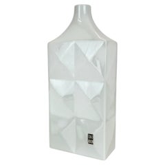 Large 24cm Modernist OP ART Vase Peter Müller for Sgrafo Modern, Germany 1960s