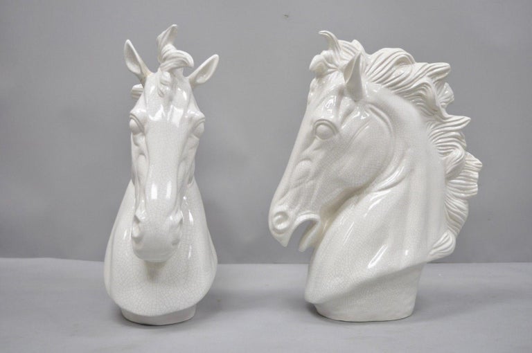 white porcelain horse statue