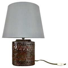 Large 25cm Abstract pattern Ceramic Table Light by Bitossi attrib., Italy, 1970s