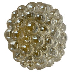 Large 25cm Bubble AMBER Wall Light by Helena Tynell for Glashütte Limburg, 1960