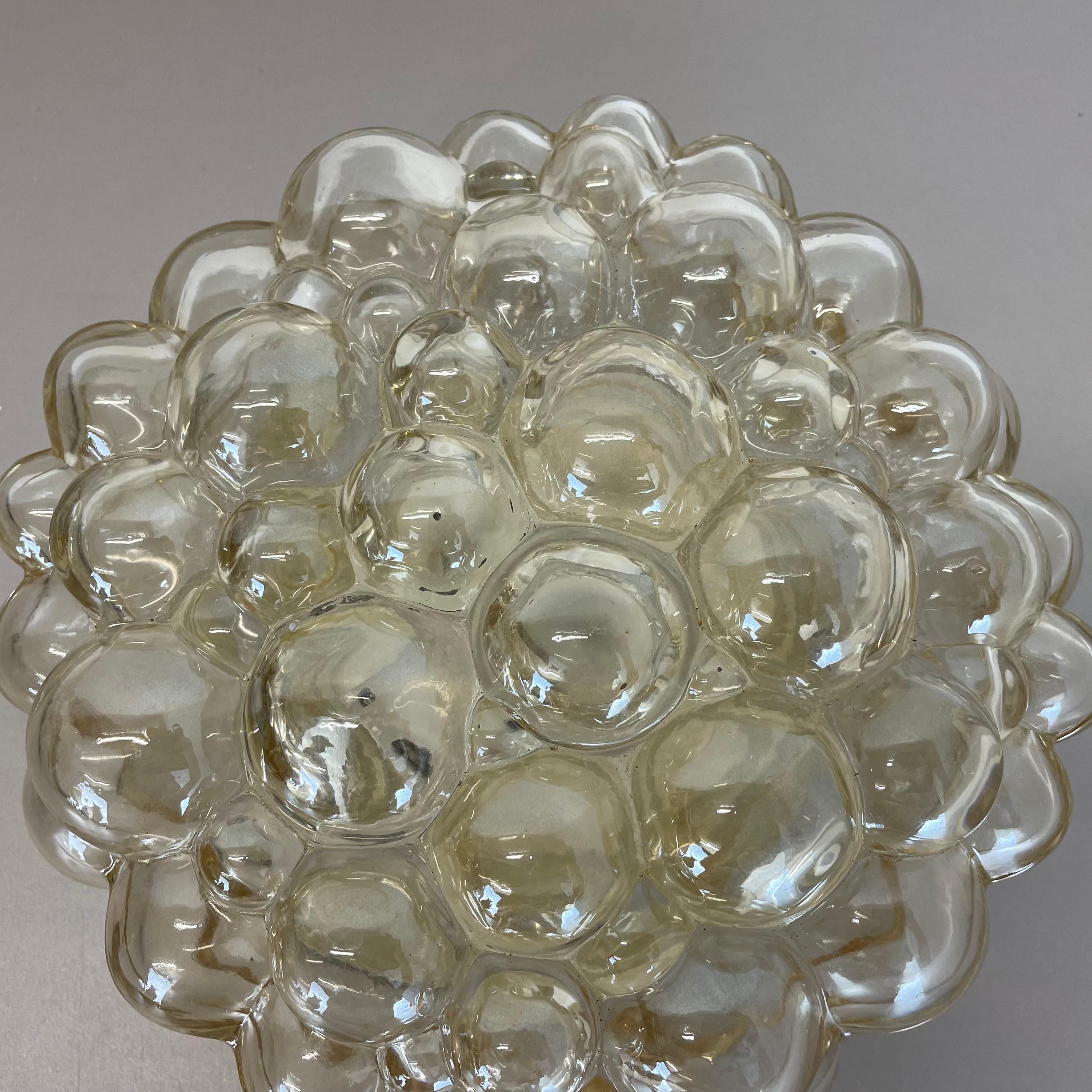 Large 25cm Bubble Glass Wall Light by Helena Tynell for Glashütte Limburg, 1960 For Sale 3