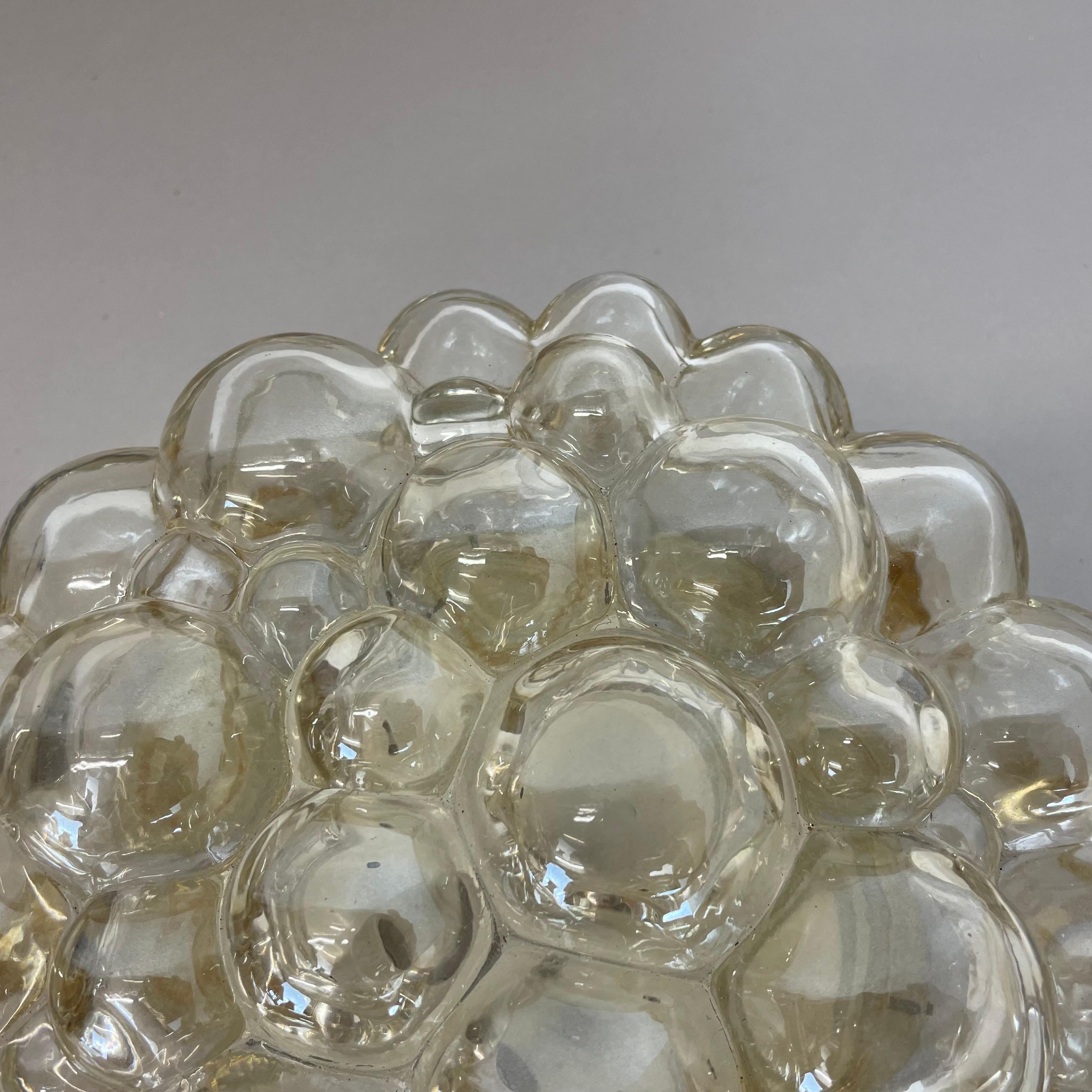 Large 25cm Bubble Glass Wall Light by Helena Tynell for Glashütte Limburg, 1960 For Sale 4