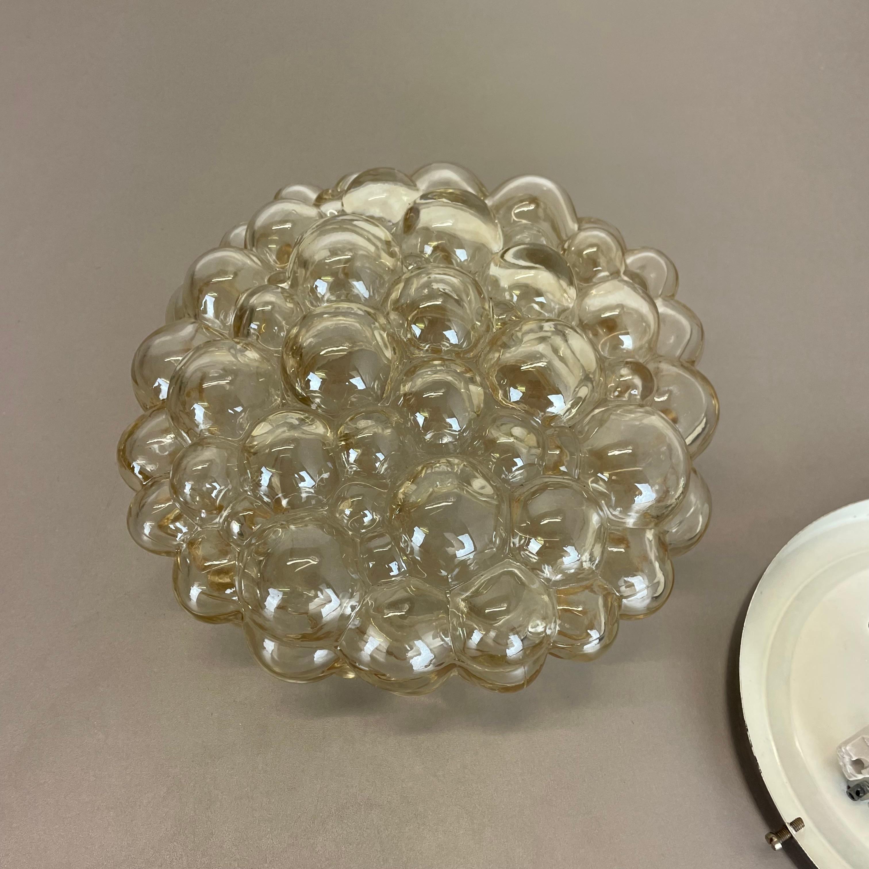 Large 25cm Bubble Glass Wall Light by Helena Tynell for Glashütte Limburg, 1960 For Sale 6