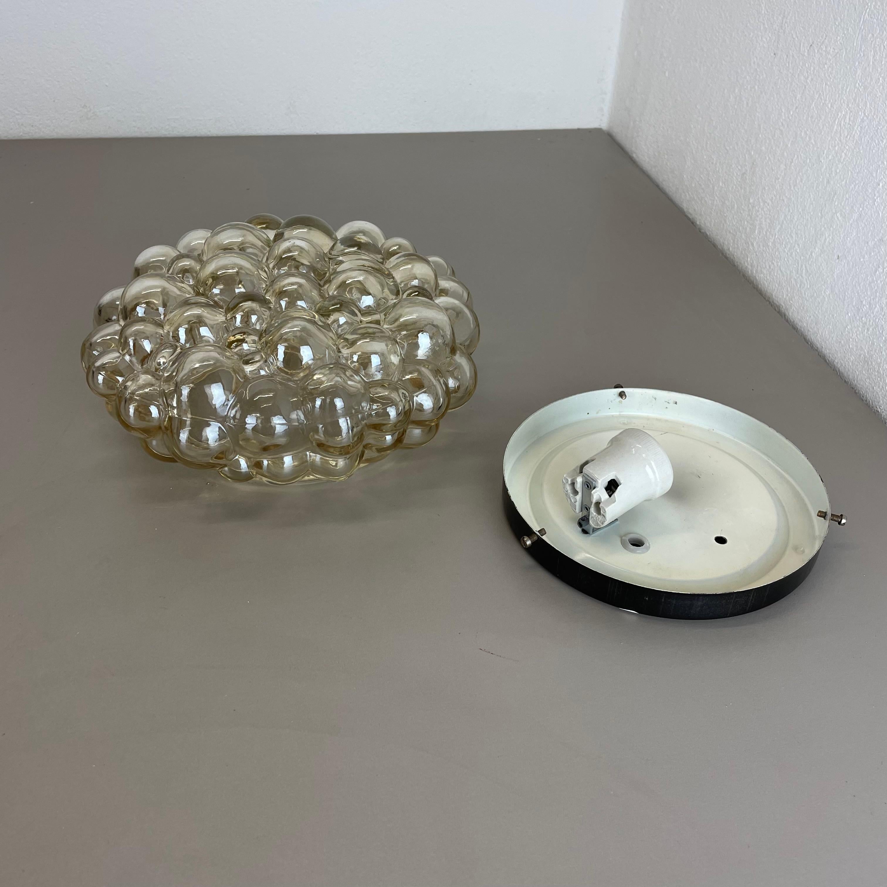 Large 25cm Bubble Glass Wall Light by Helena Tynell for Glashütte Limburg, 1960 For Sale 9