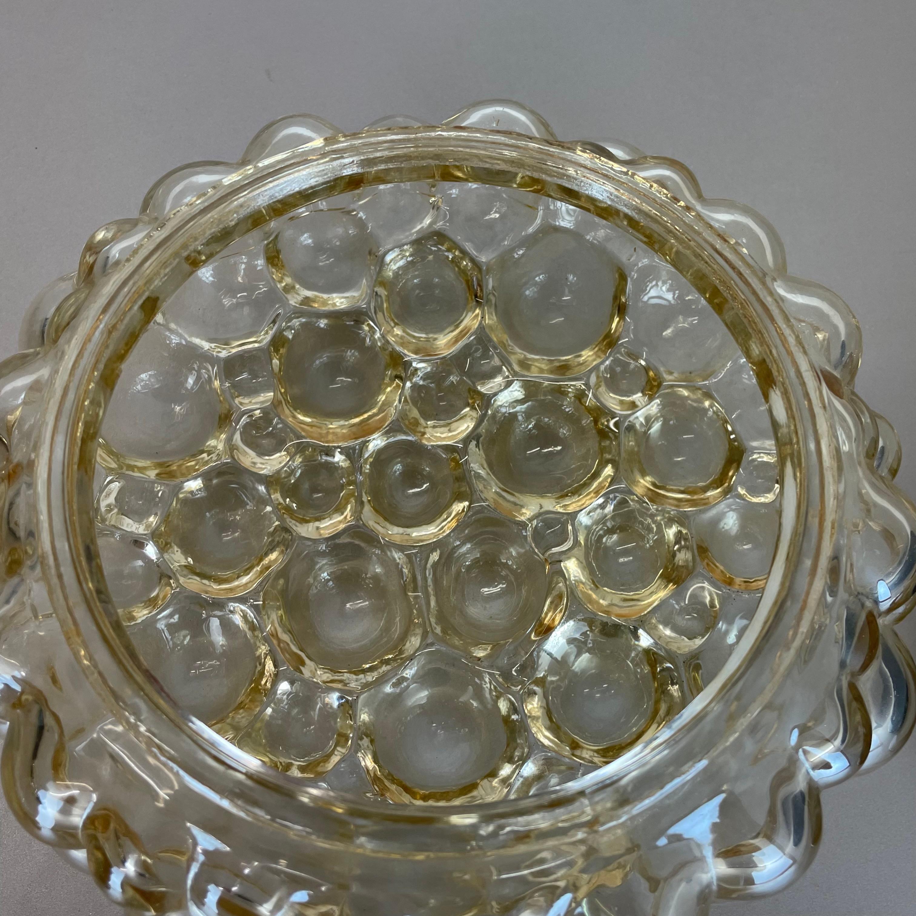Large 25cm Bubble Glass Wall Light by Helena Tynell for Glashütte Limburg, 1960 For Sale 11