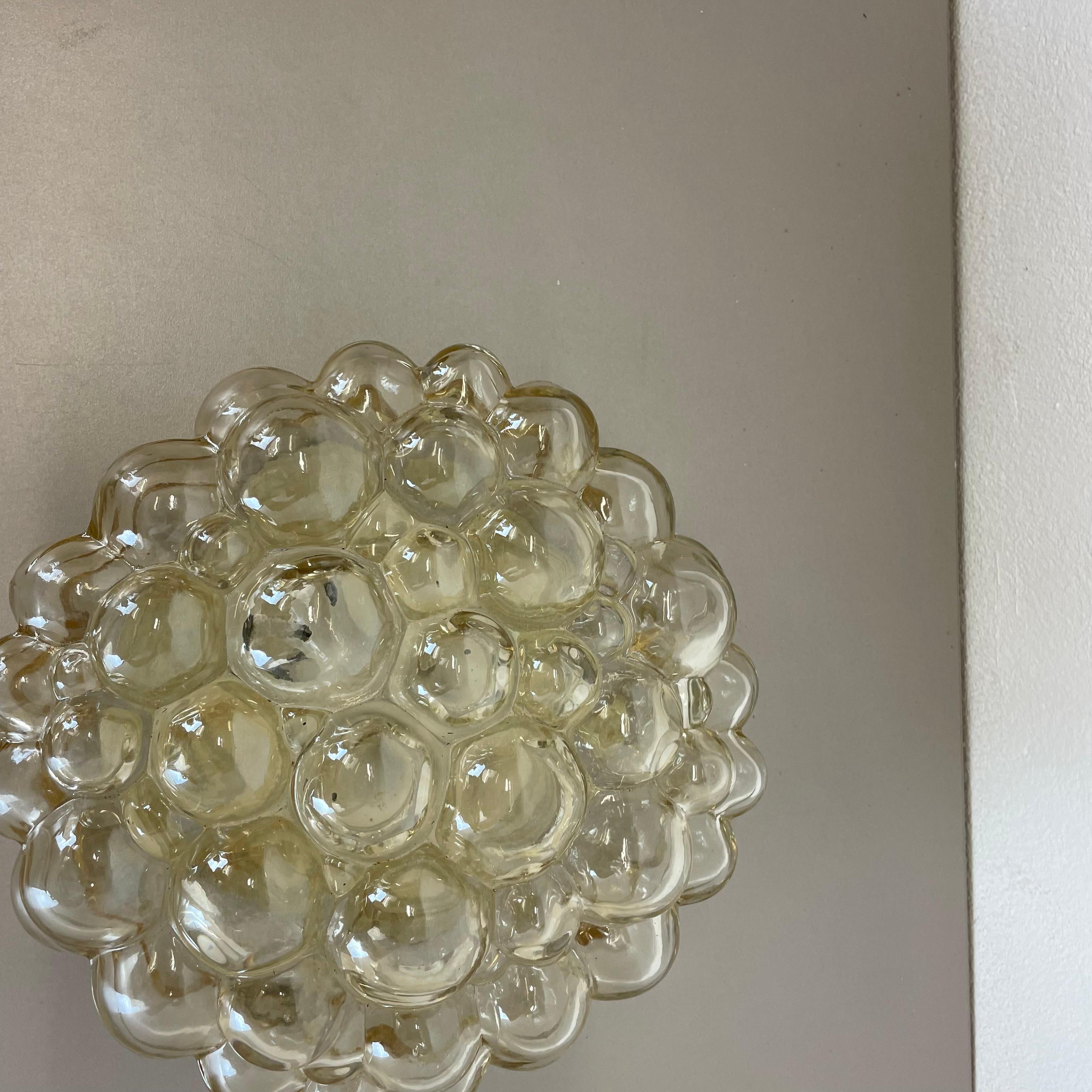 20th Century Large 25cm Bubble Glass Wall Light by Helena Tynell for Glashütte Limburg, 1960 For Sale