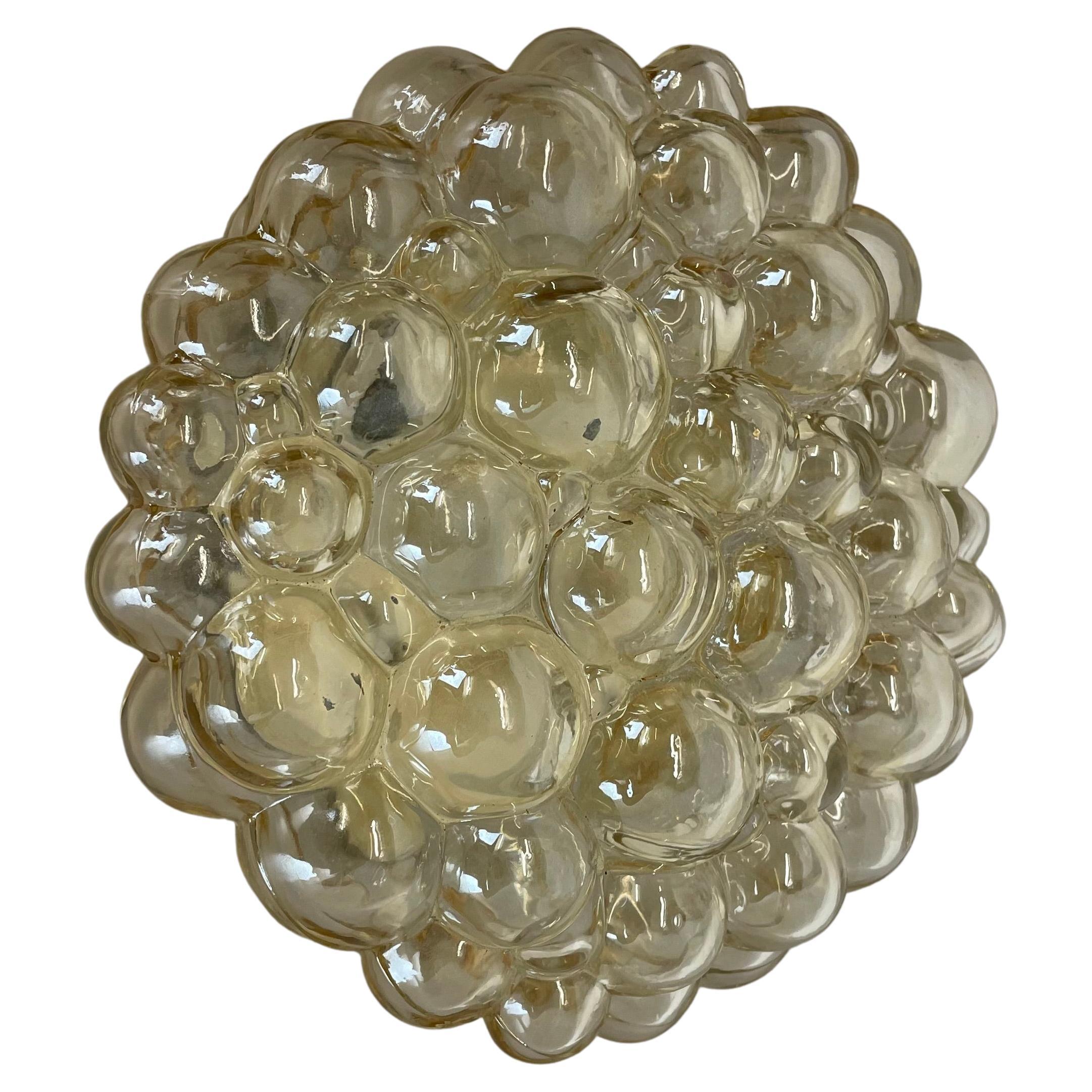 Large 25cm Bubble Glass Wall Light by Helena Tynell for Glashütte Limburg, 1960 For Sale