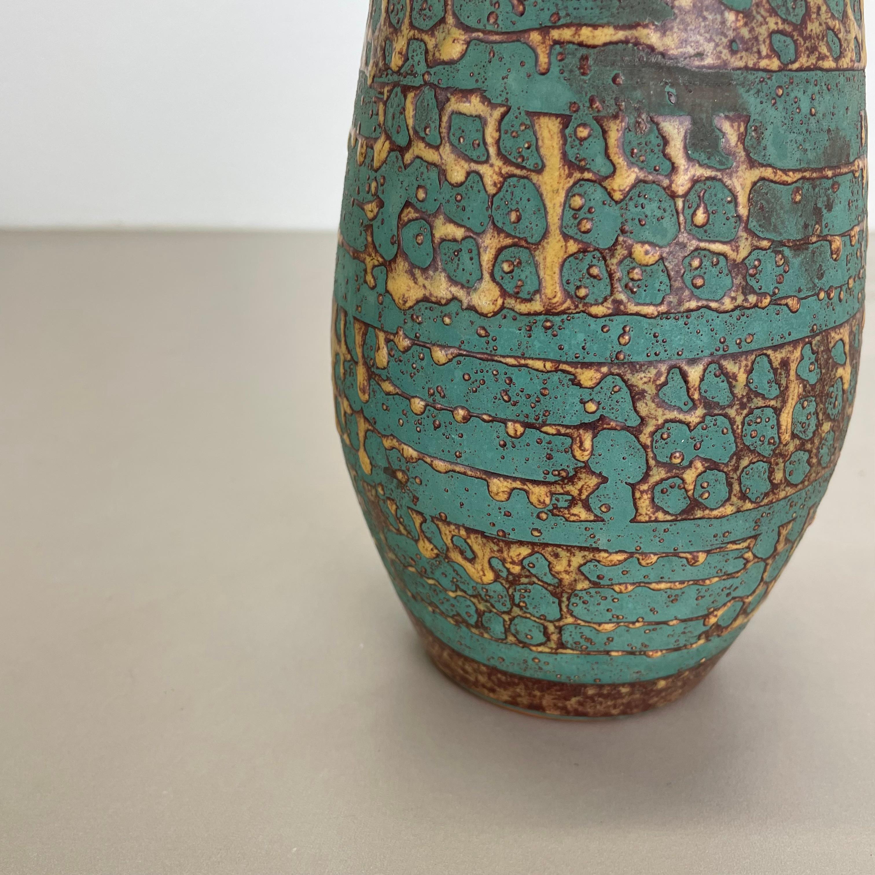Large 25cm Ceramic Brutalist Vase FAT LAVA Carstens Tönnieshof, Germany, 1970s For Sale 9