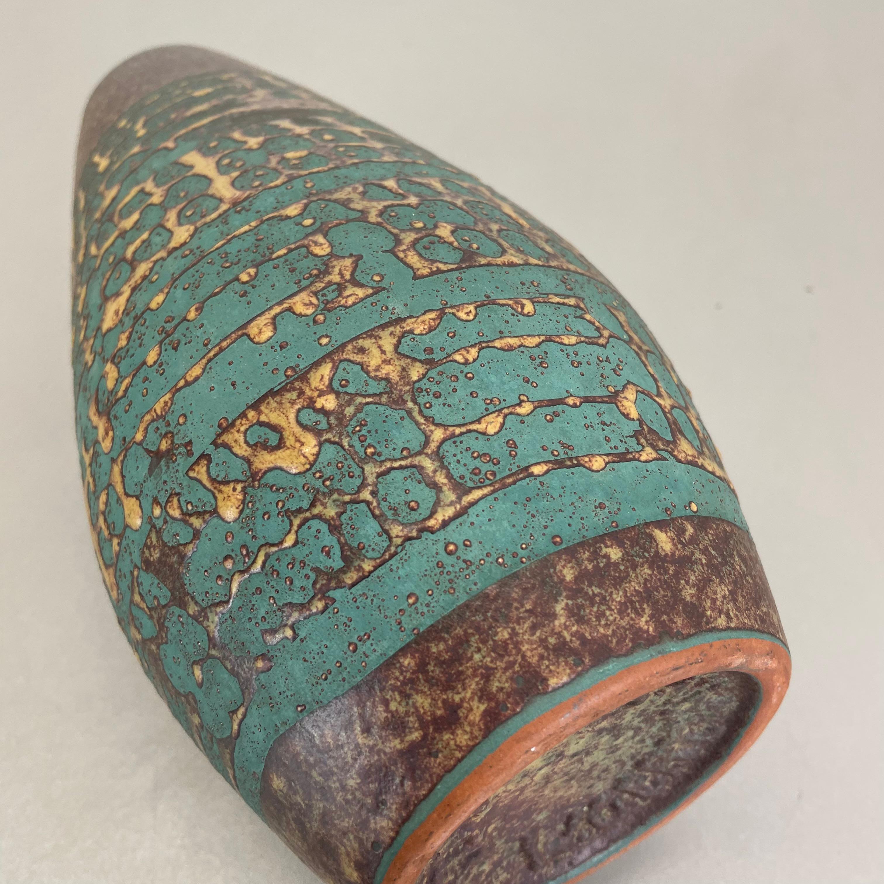Large 25cm Ceramic Brutalist Vase FAT LAVA Carstens Tönnieshof, Germany, 1970s For Sale 11