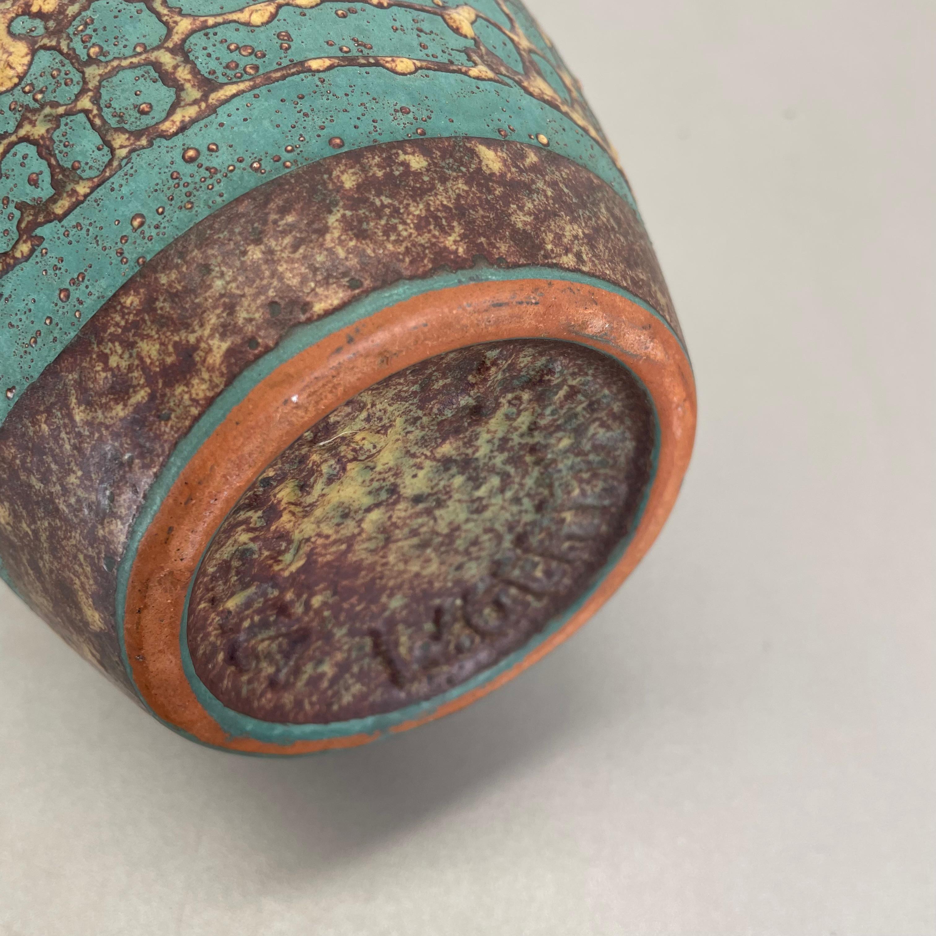 Large 25cm Ceramic Brutalist Vase FAT LAVA Carstens Tönnieshof, Germany, 1970s For Sale 12