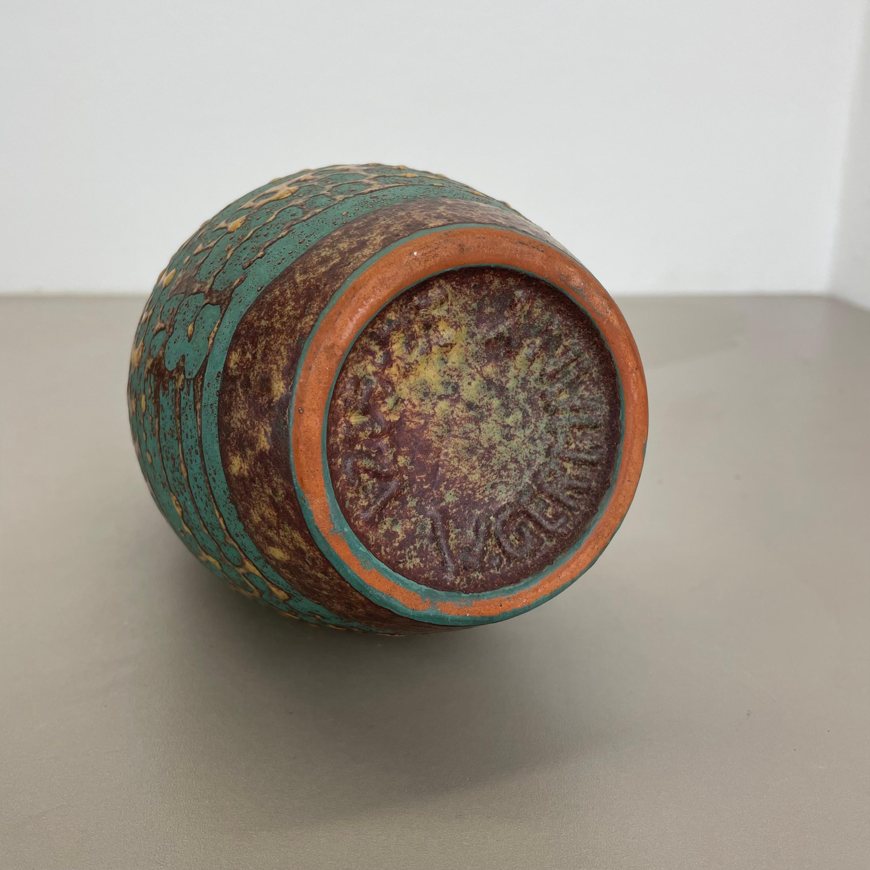 Large 25cm Ceramic Brutalist Vase FAT LAVA Carstens Tönnieshof, Germany, 1970s For Sale 14