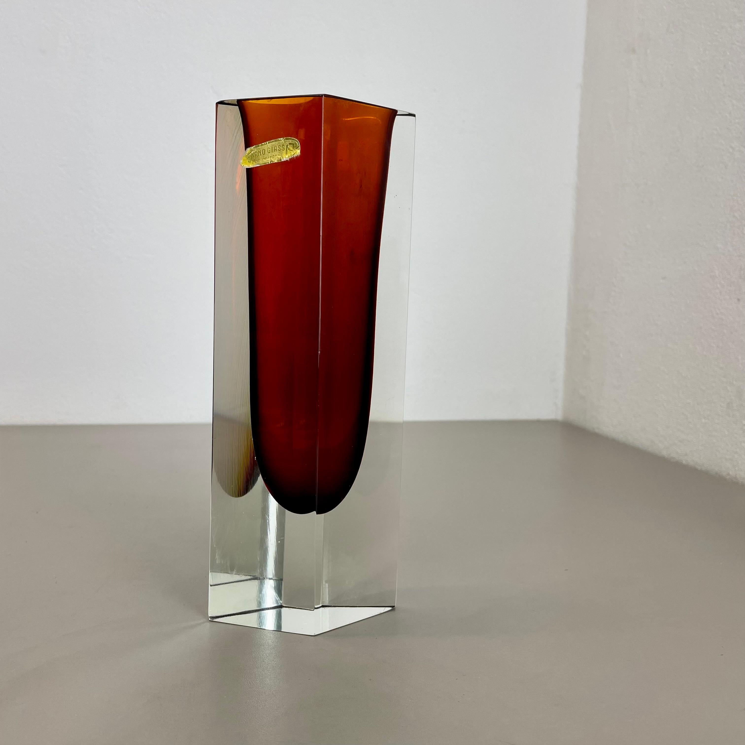 Article:

Murano glass vase


Origin:

Murano, Italy


Design:

Flavio Poli attributed.


Decade:

1970s



This original vintage glass vases was designed by Flavio Poli attributed and produced in the 1970s in Murano, Italy. It is made in Sommerso