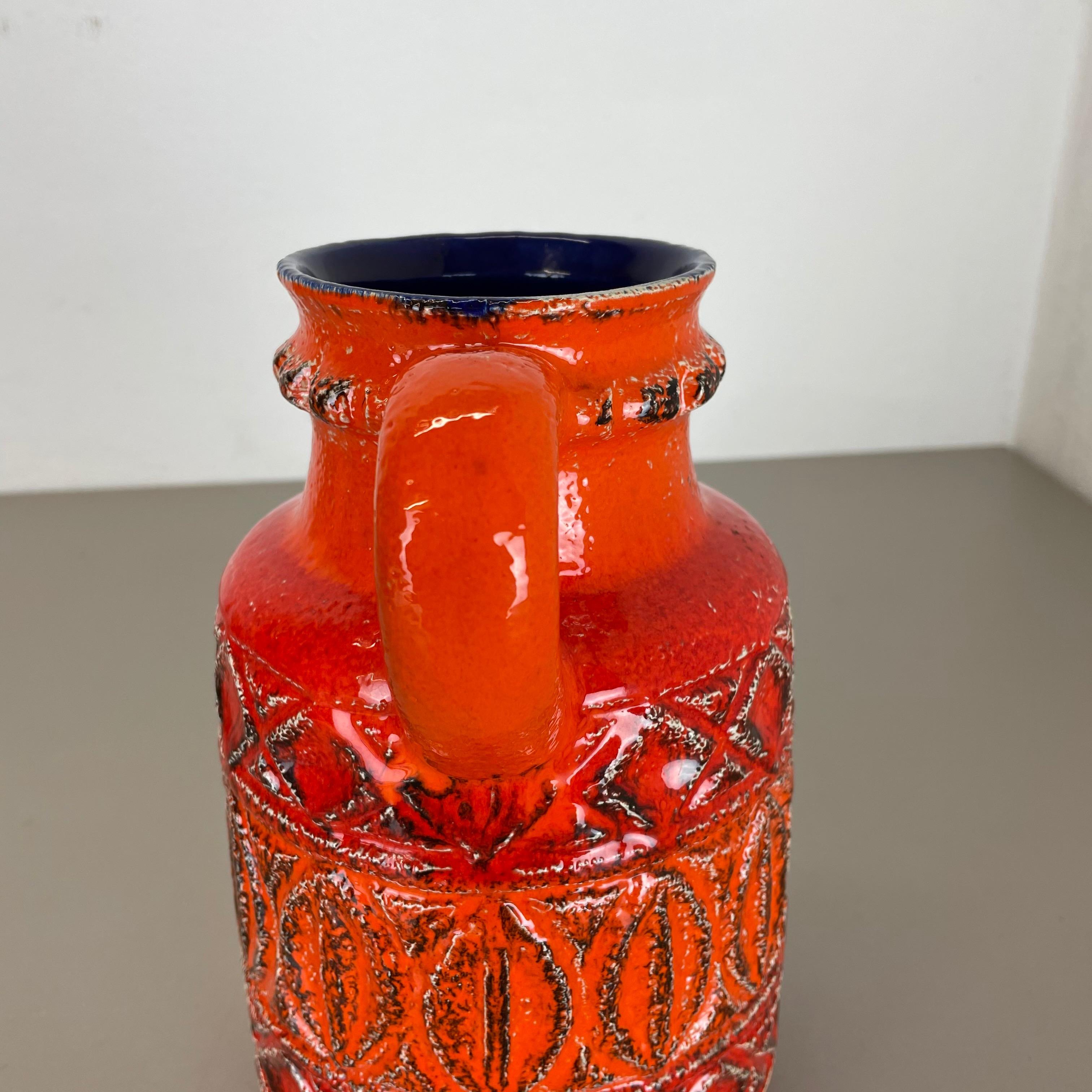 Super Colorful Fat Lava Pottery Vase by Bay Ceramics, Germany, 1970s For Sale 6