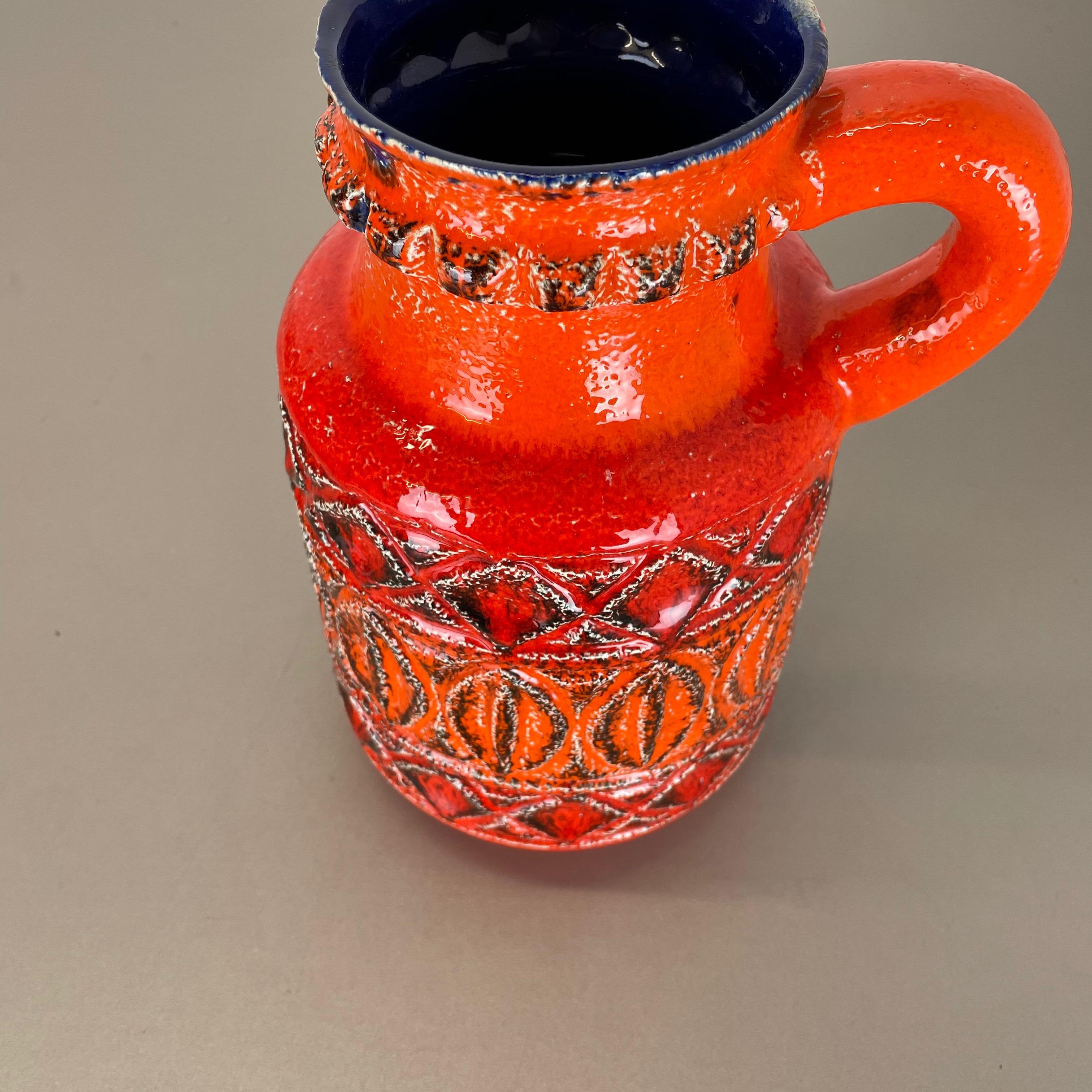 Super Colorful Fat Lava Pottery Vase by Bay Ceramics, Germany, 1970s For Sale 7