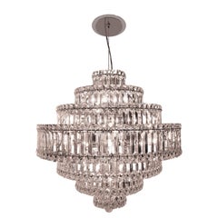 Large Round Schonbek Plaza Sparkling Crystal Pendant 7 tier Chandelier