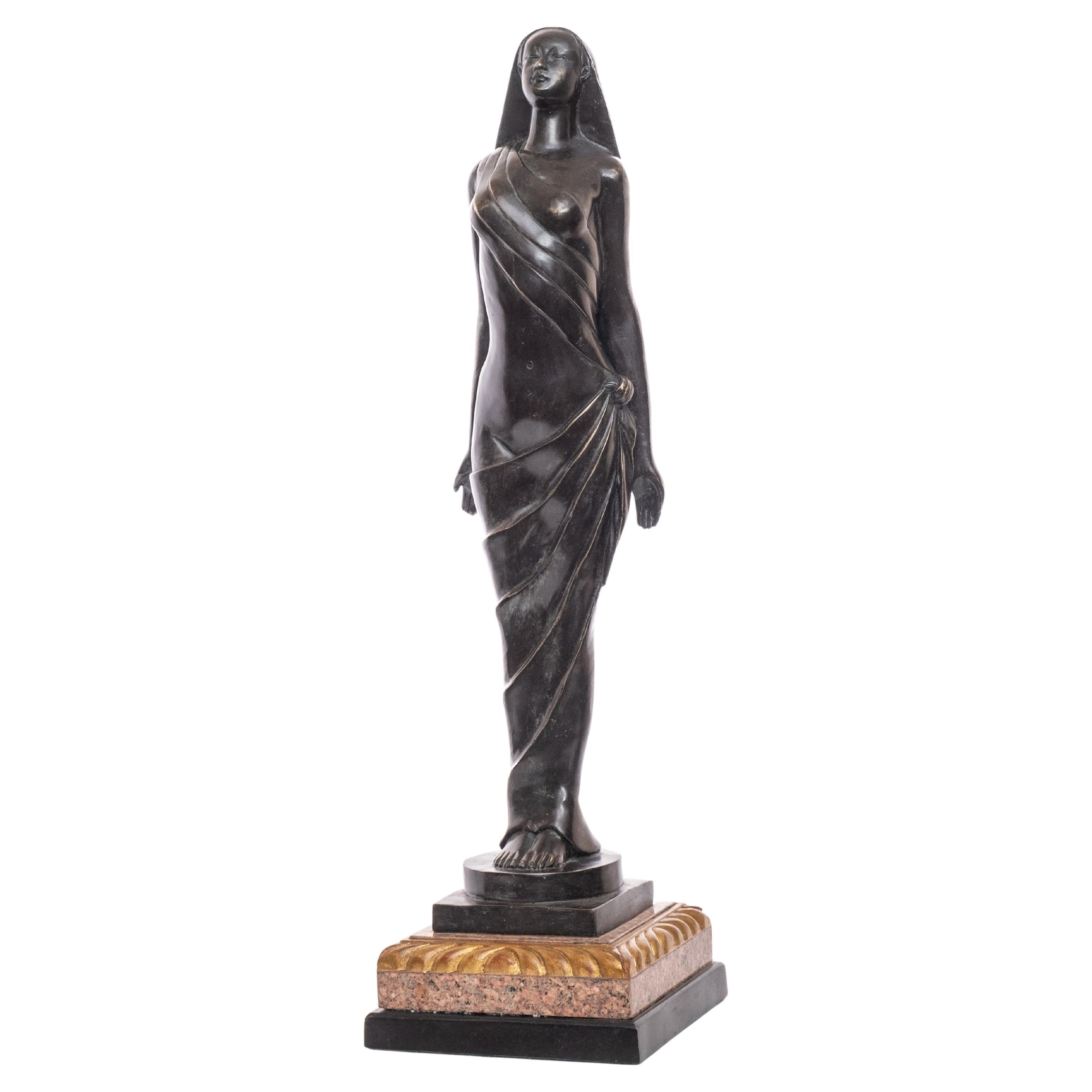 Art Deco Style Bronze Goddess