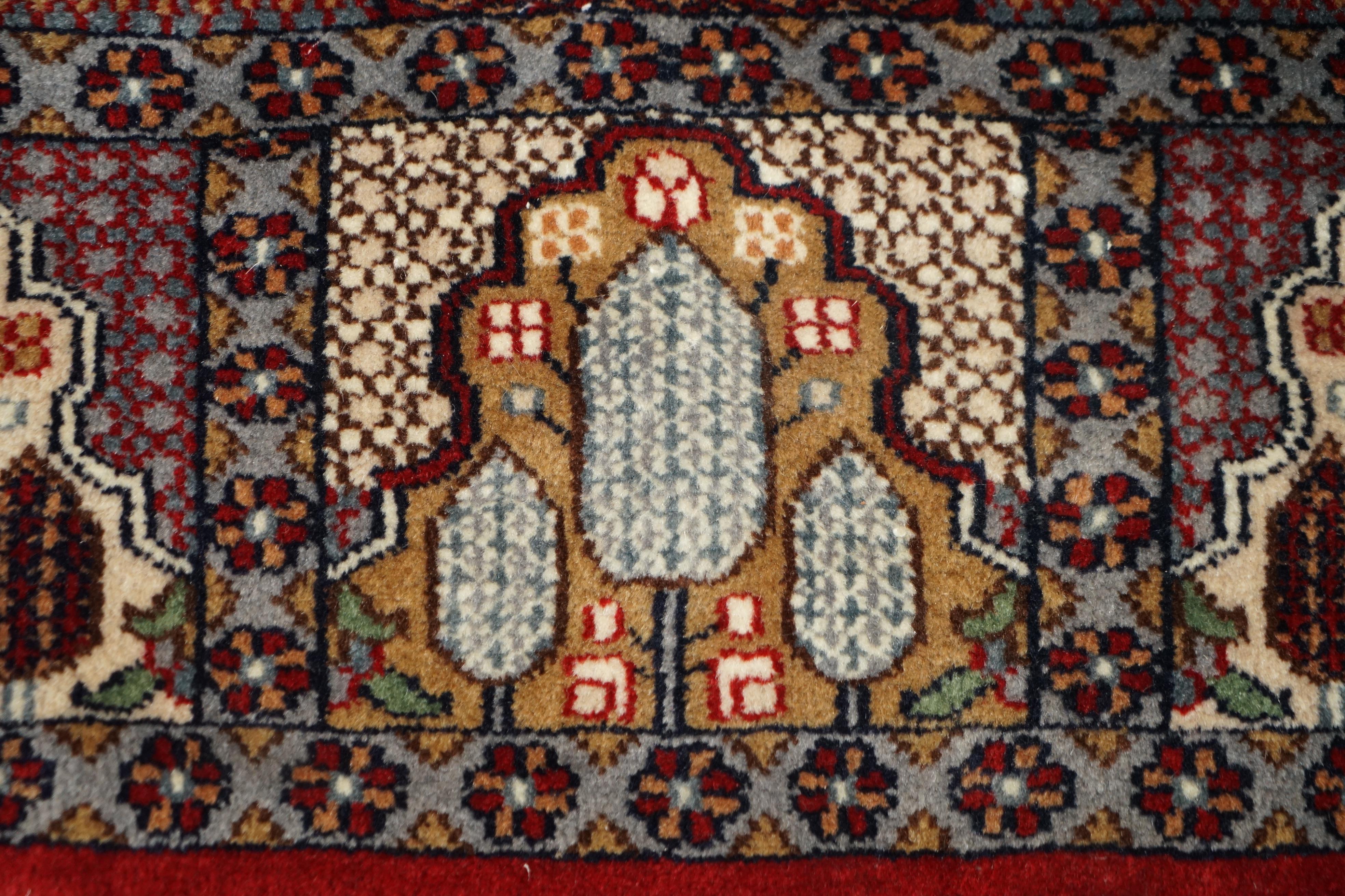 Lana GRANDE TAPPETO MULTICOLORE 283 X 183CM TESSUTO A MANO / CARPET FLORAL TREE LOOK in vendita