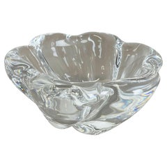 Grand bol en verre à motifs floraux de 2 kg d'élément de cendrier par Orrefors, Suède, 1970