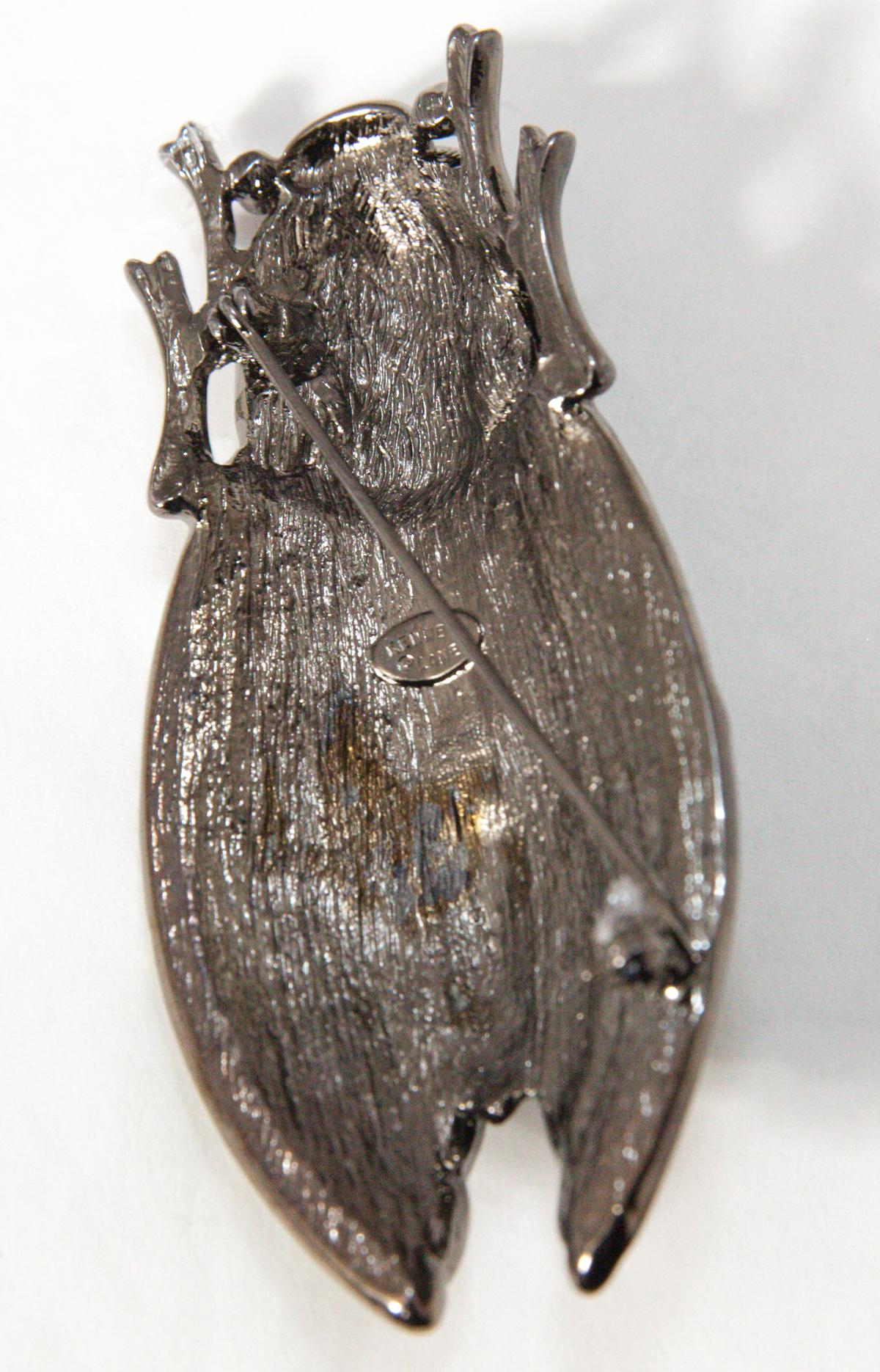 Women's or Men's Large 3-3/8” Cicada Multi-Color Brooch