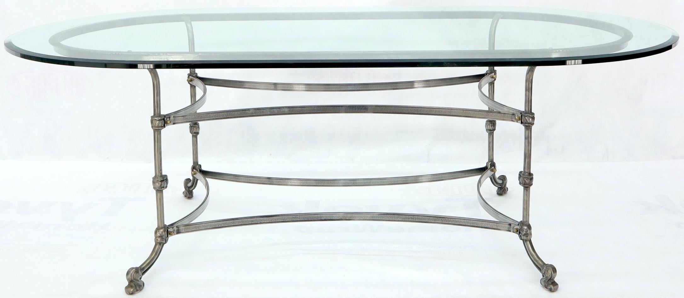 racetrack oval glass table top