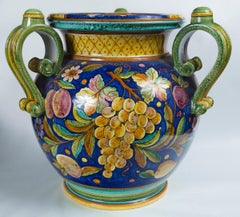 Large 3 Handle Majolica Jar