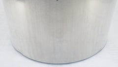 Large 30" Diameter Stainless Steel Pedestal End Drum Table Stand