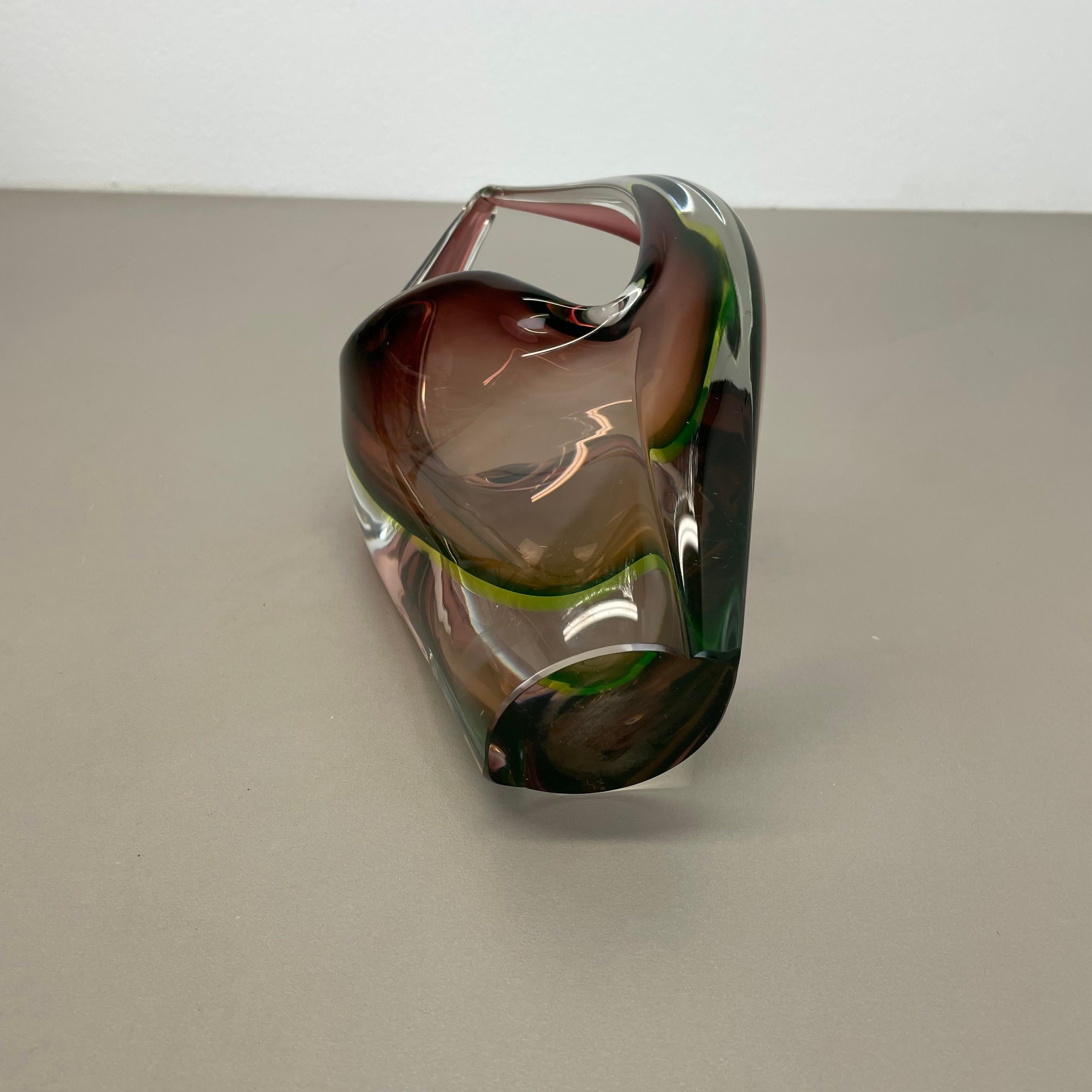 Grand bol en verre de 30 cm 1,9 kg par Flavio Poli Attribut, Murano, Italie, années 1970 en vente 8