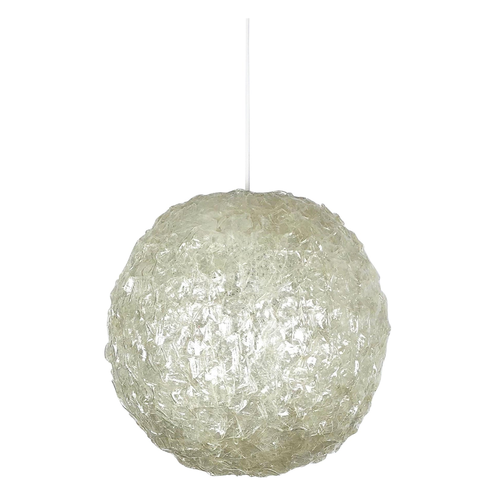 gran Burbuja de plástico acrílico de 30 cm Colgante SPUTNIK Estilo Panton, Alemania años 70