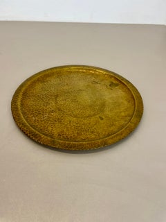 Large 30cm Brass Shell Plate Desk Element Auböck Hagenauer Era, Germany, 1950s