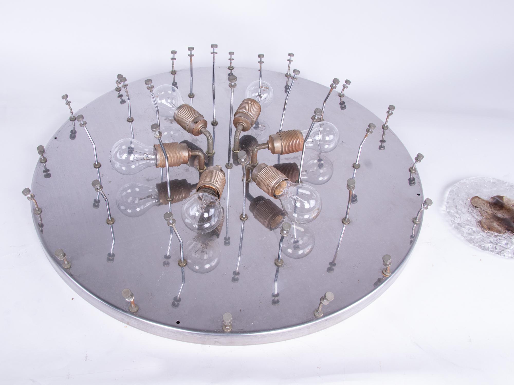 Grande applique in vetro di Murano ambrato da 31,5