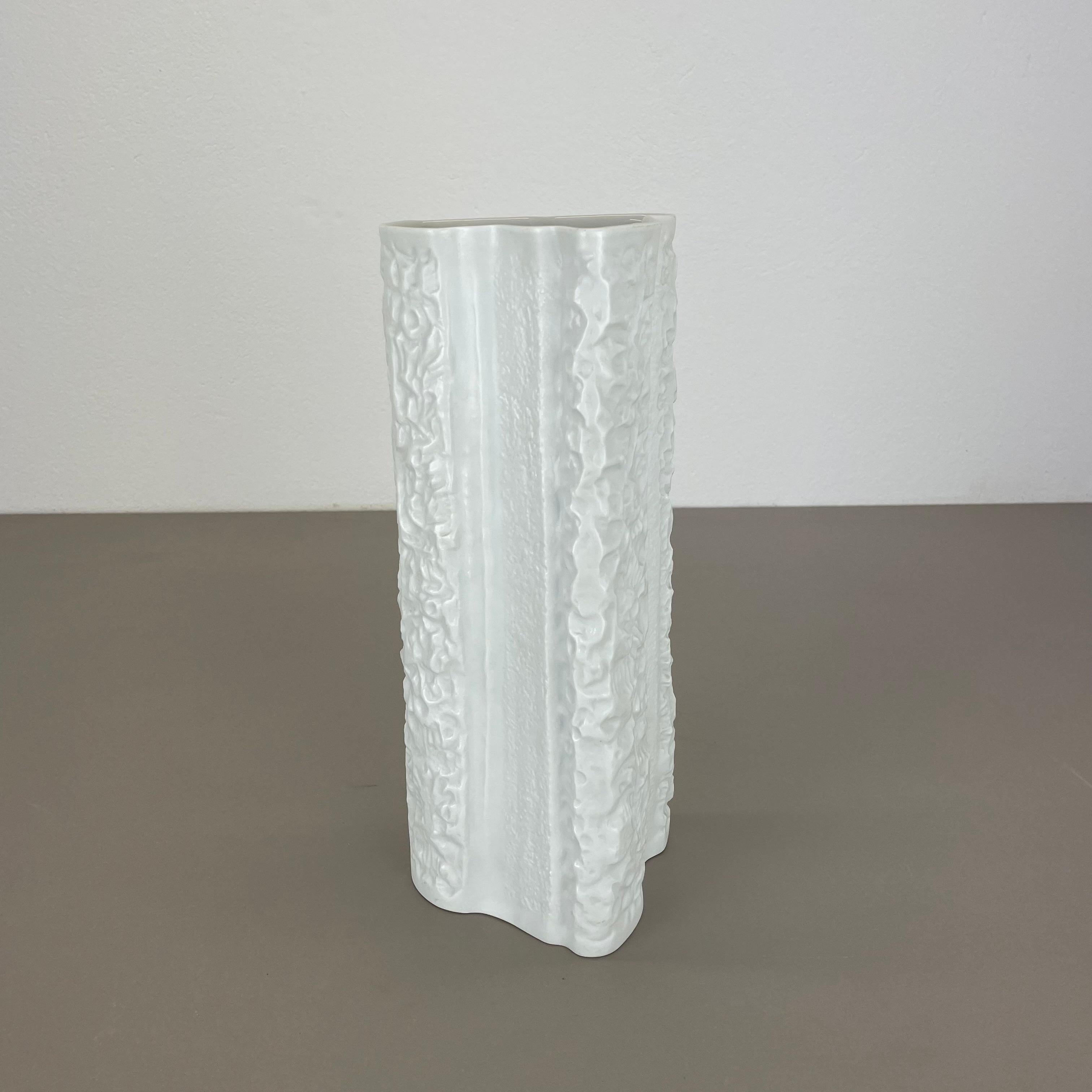 Allemand Grand vase Op Art de 31 cm Heinrich Fuchs pour Hutschenreuther, Allemagne, 1970 en vente