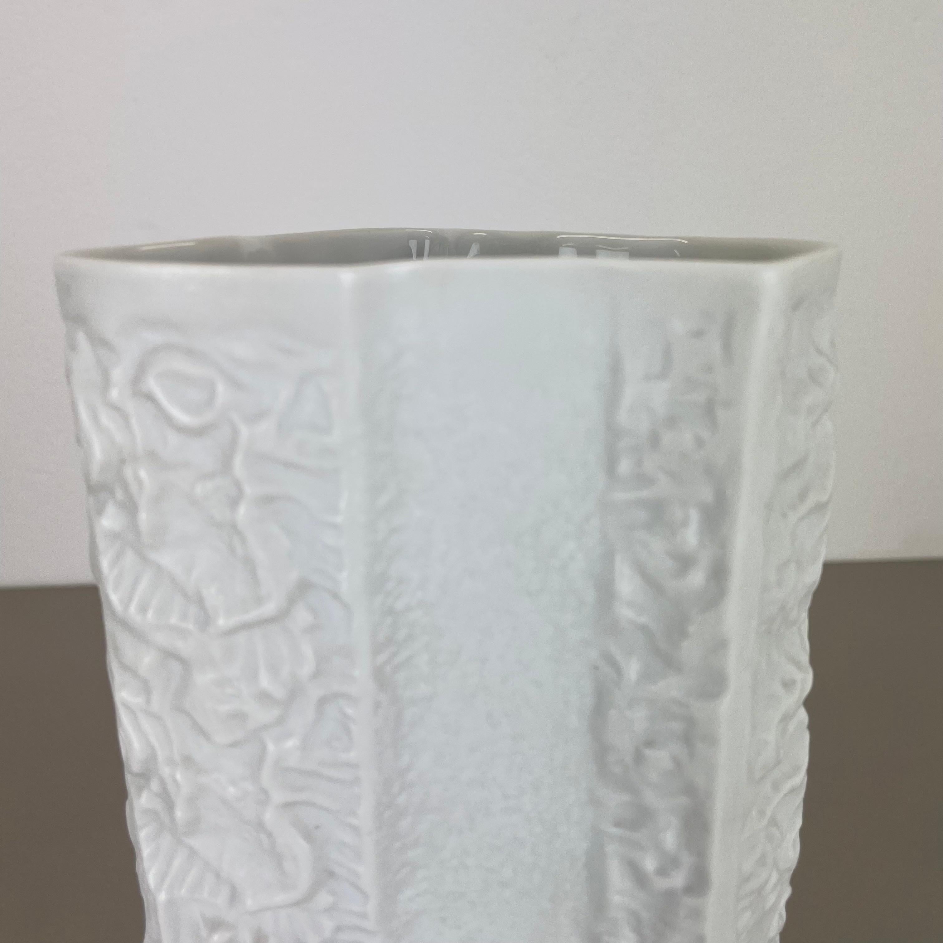 Grand vase Op Art de 31 cm Heinrich Fuchs pour Hutschenreuther, Allemagne, 1970 en vente 2