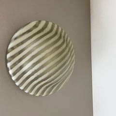 große 31cm "ZEBRA" Glas-Wandleuchte von Peill & Putzler, Deutschland 1980er Jahre