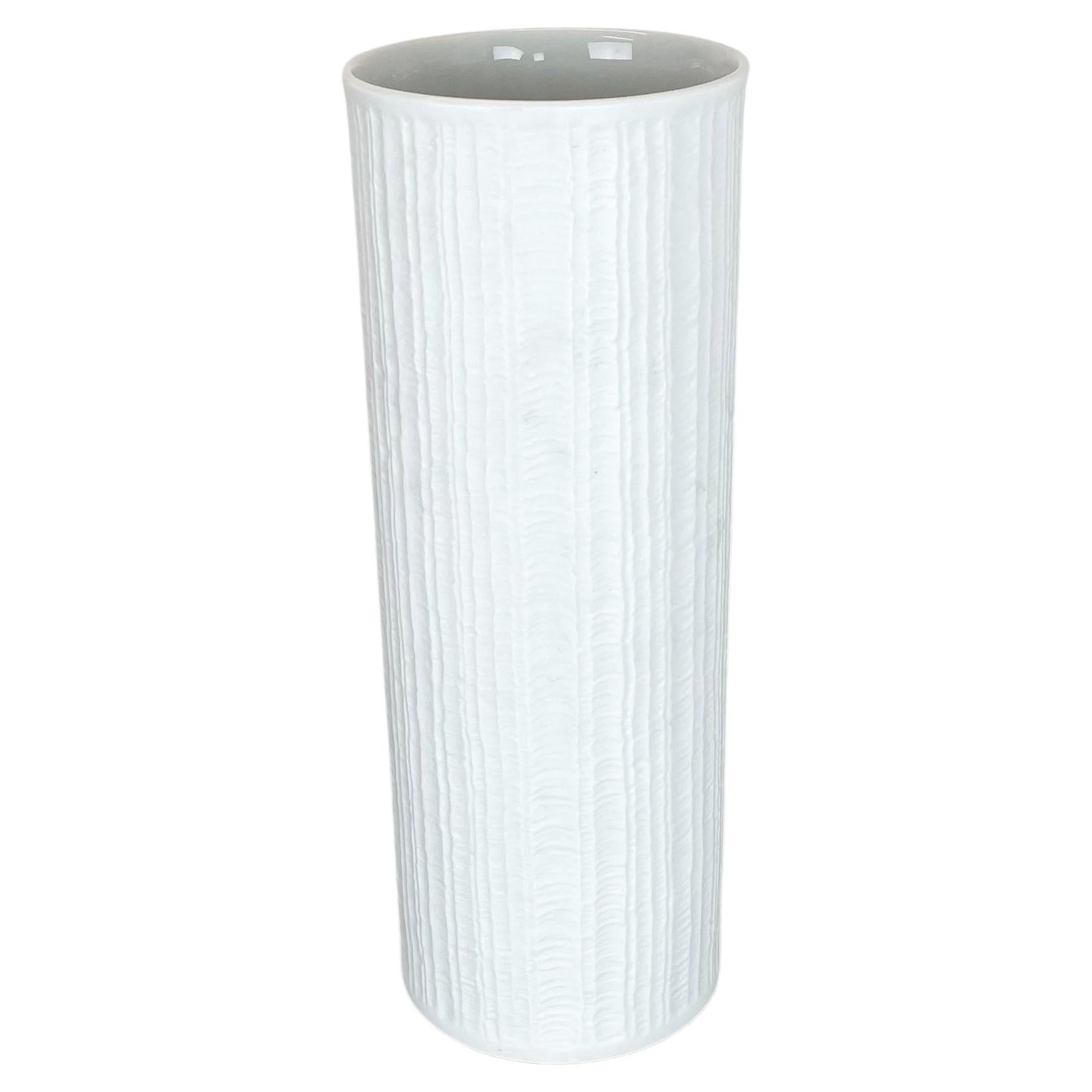 Grand vase Op Art de 32 cm Heinrich Fuchs pour Hutschenreuther, Allemagne, 1970 en vente