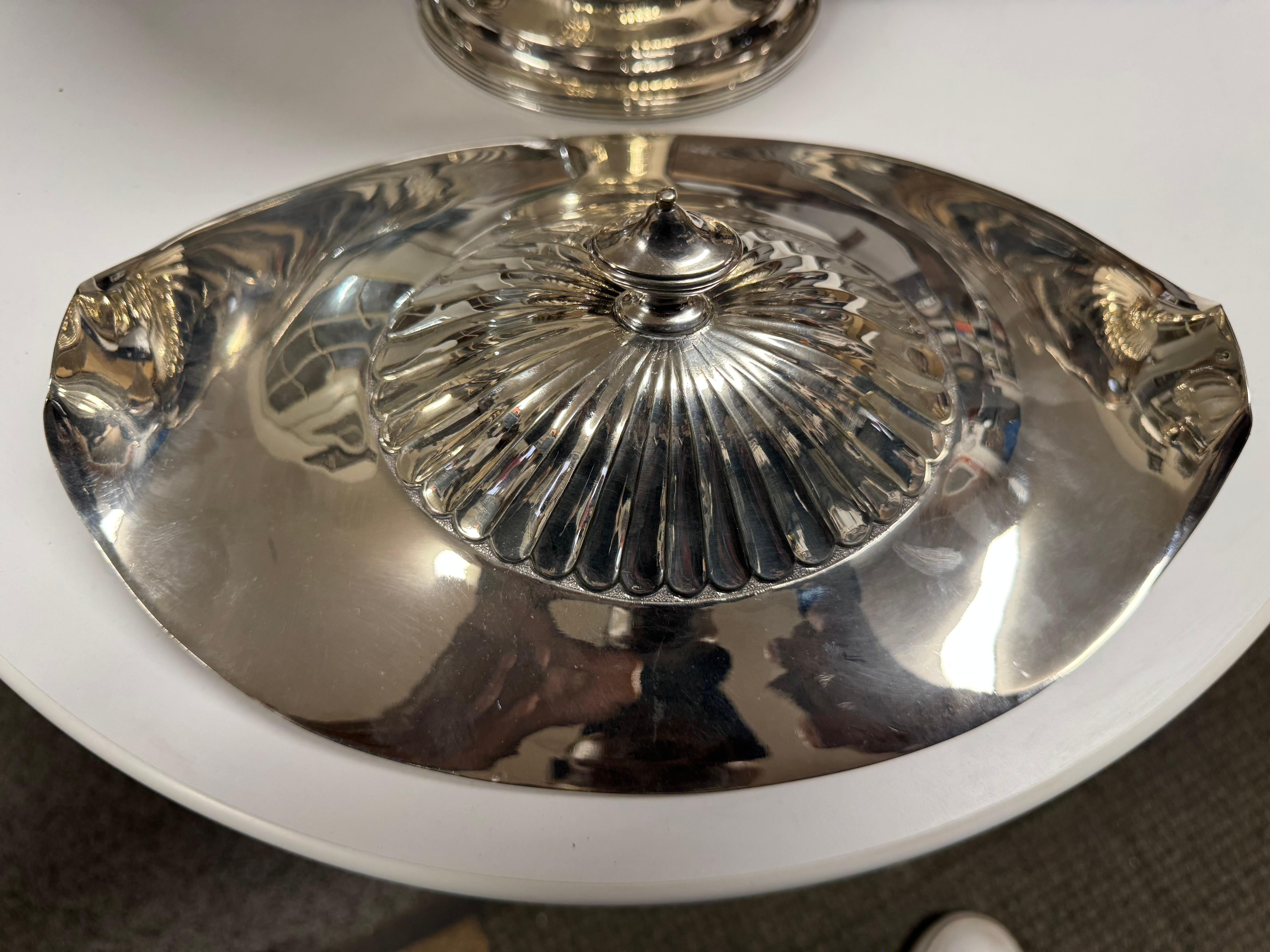 20th Century Large 3.2lb Sterling Silver Soup Tureen/Urn For Sale