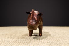 Grand tabouret Rhino en cuir de 83,82 cm par Dimitri Omersa pour Abercrombie & Fitch