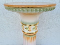 Large Signed Italian Porcelain Display Column Stand