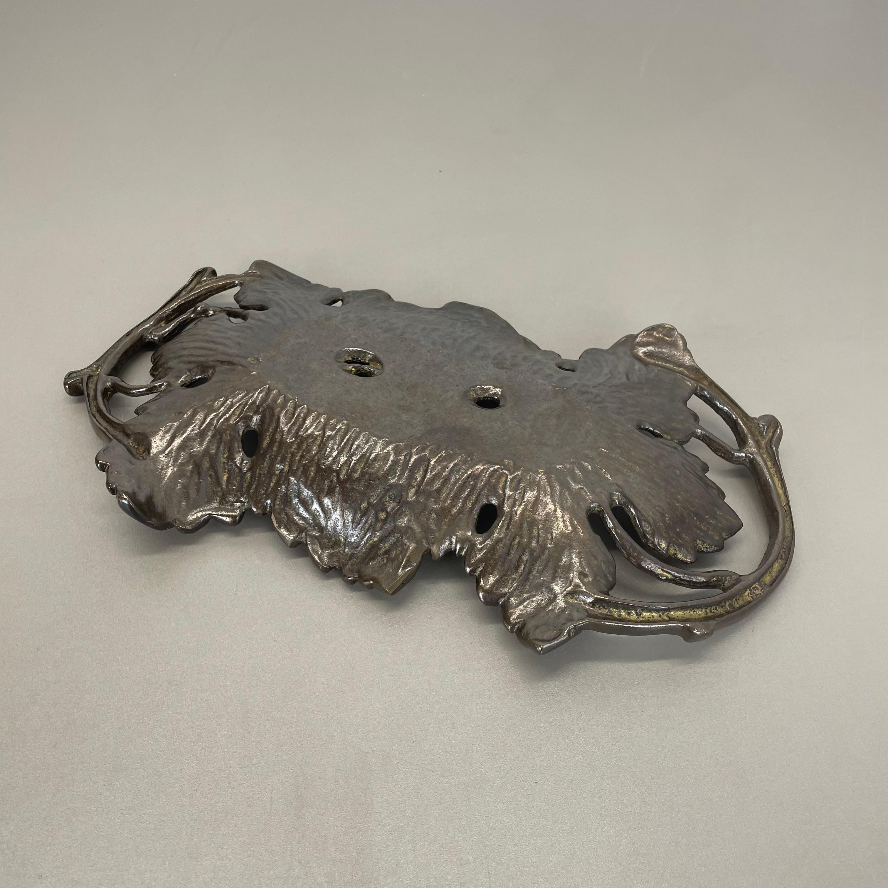 Large 34cm Brass Shell Plate Element Auböck Hagenauer Era, Germany, 1970s For Sale 6
