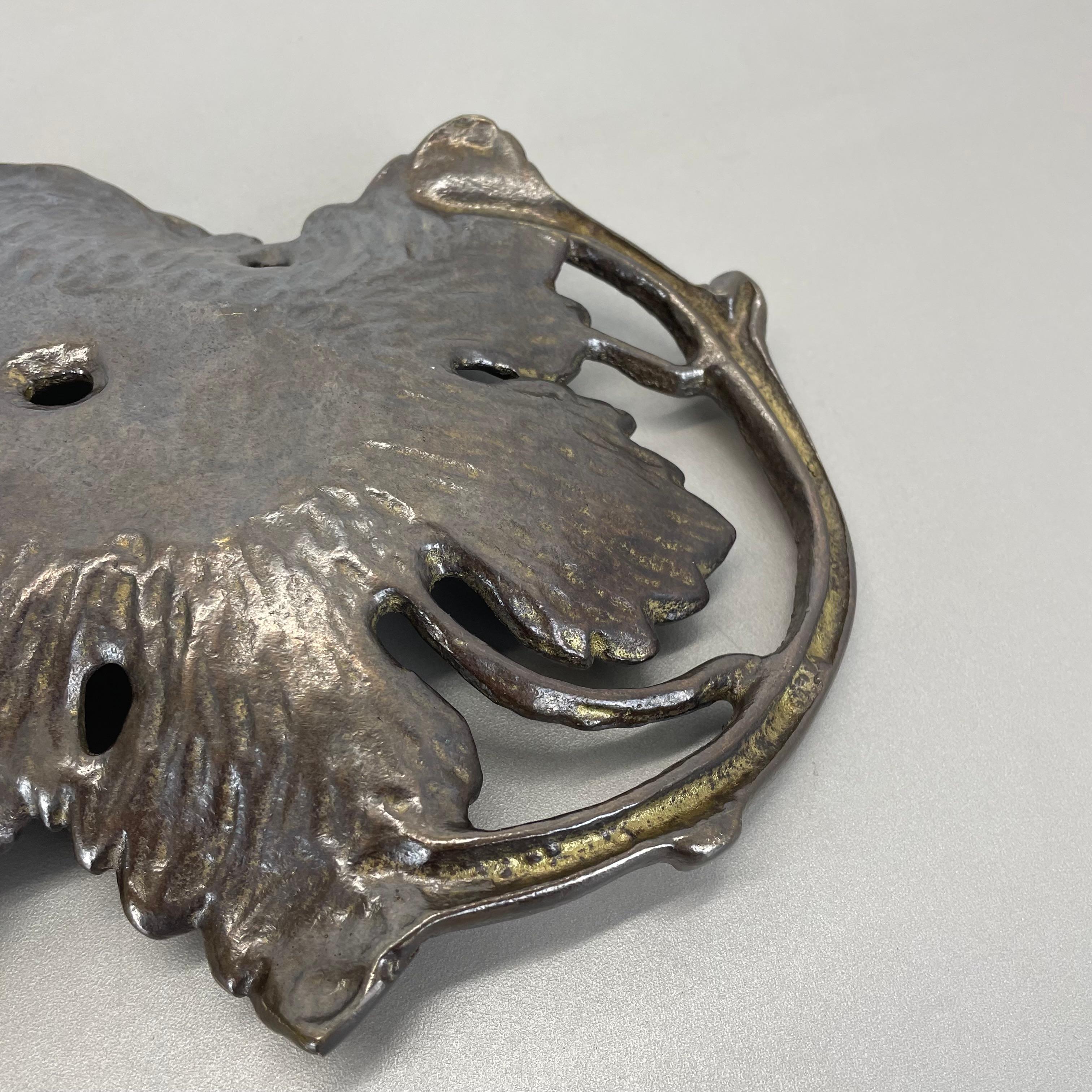 Large 34cm Brass Shell Plate Element Auböck Hagenauer Era, Germany, 1970s For Sale 8