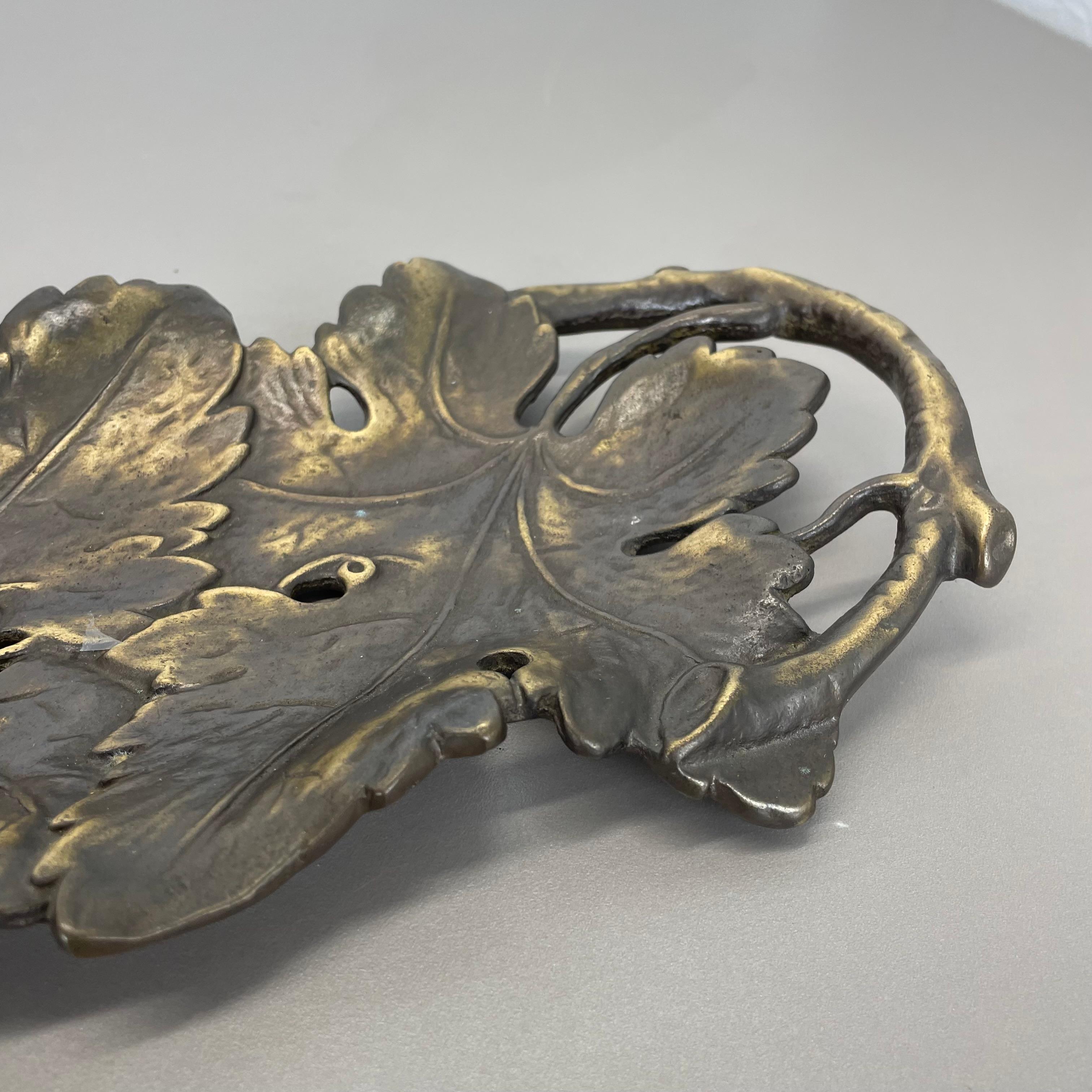 Large 34cm Brass Shell Plate Element Auböck Hagenauer Era, Germany, 1970s For Sale 1